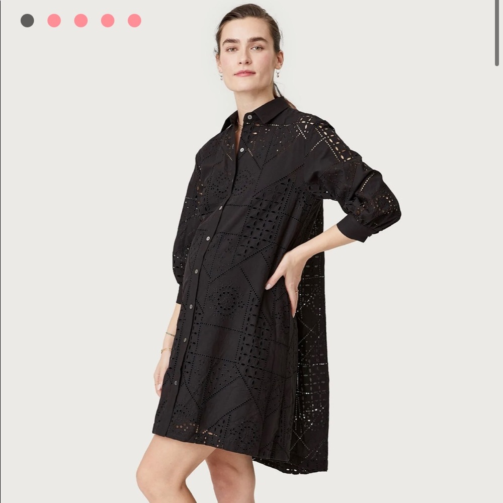 Hatch Juliana Eyelet Shirtdress, Maternity 3 BNWOT
